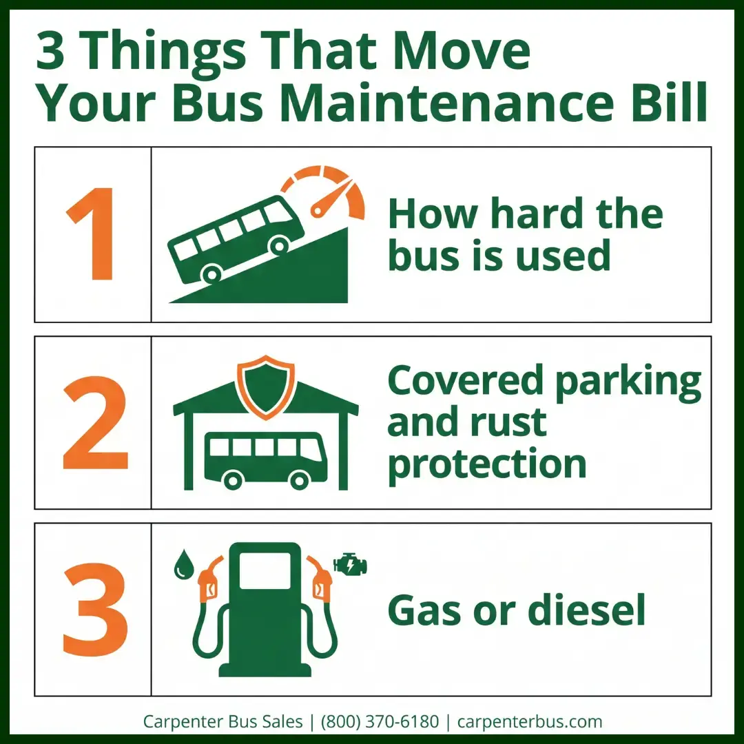 Three things that affect your bus maintenance bill
