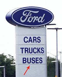 Ford dealership sign