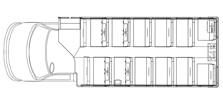 Collins Magellan: DH516 - 34 Pax Floor Plan