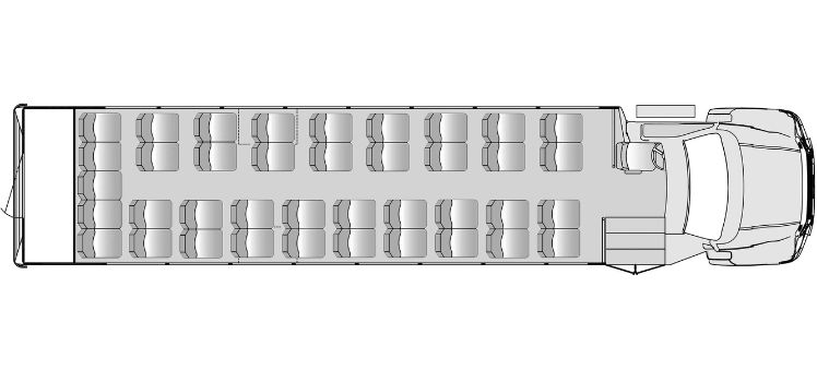 Glaval Concorde: 40 Pax w/Rear Storage Floor Plan
