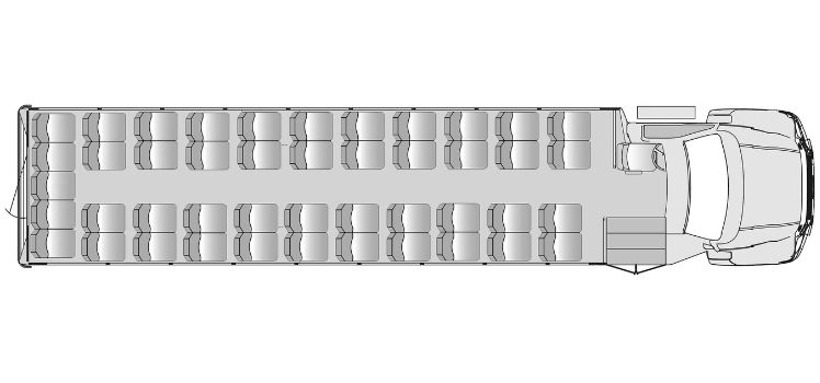 Glaval Concorde: 46 Pax Floor Plan