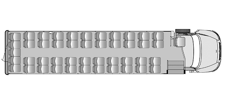 Glaval Legacy: 46 Pax Floor Plan