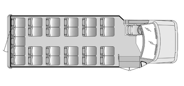 Glaval Universal: 26 Pax Floor Plan