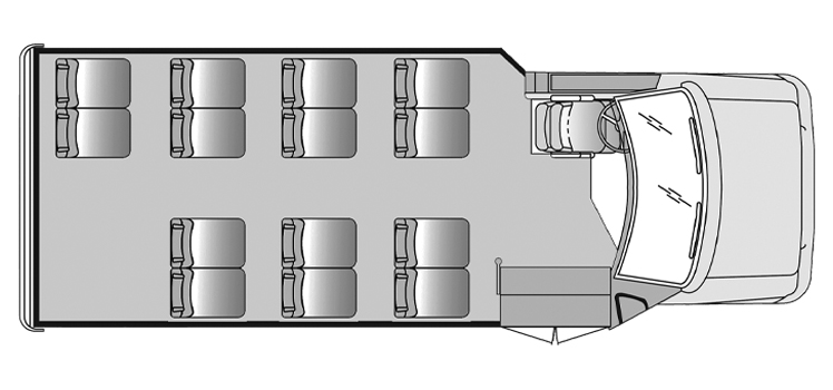 Starcraft Allstar: 15 Pax Floor Plan