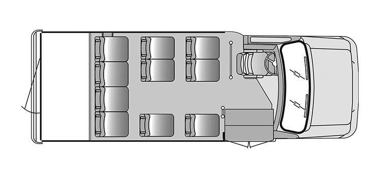 Starcraft Starlite: 11 Pax w/Rear Storage Floor Plan