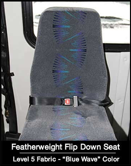 Featherweight Flip Down Seat - Level 5 Blue Wave